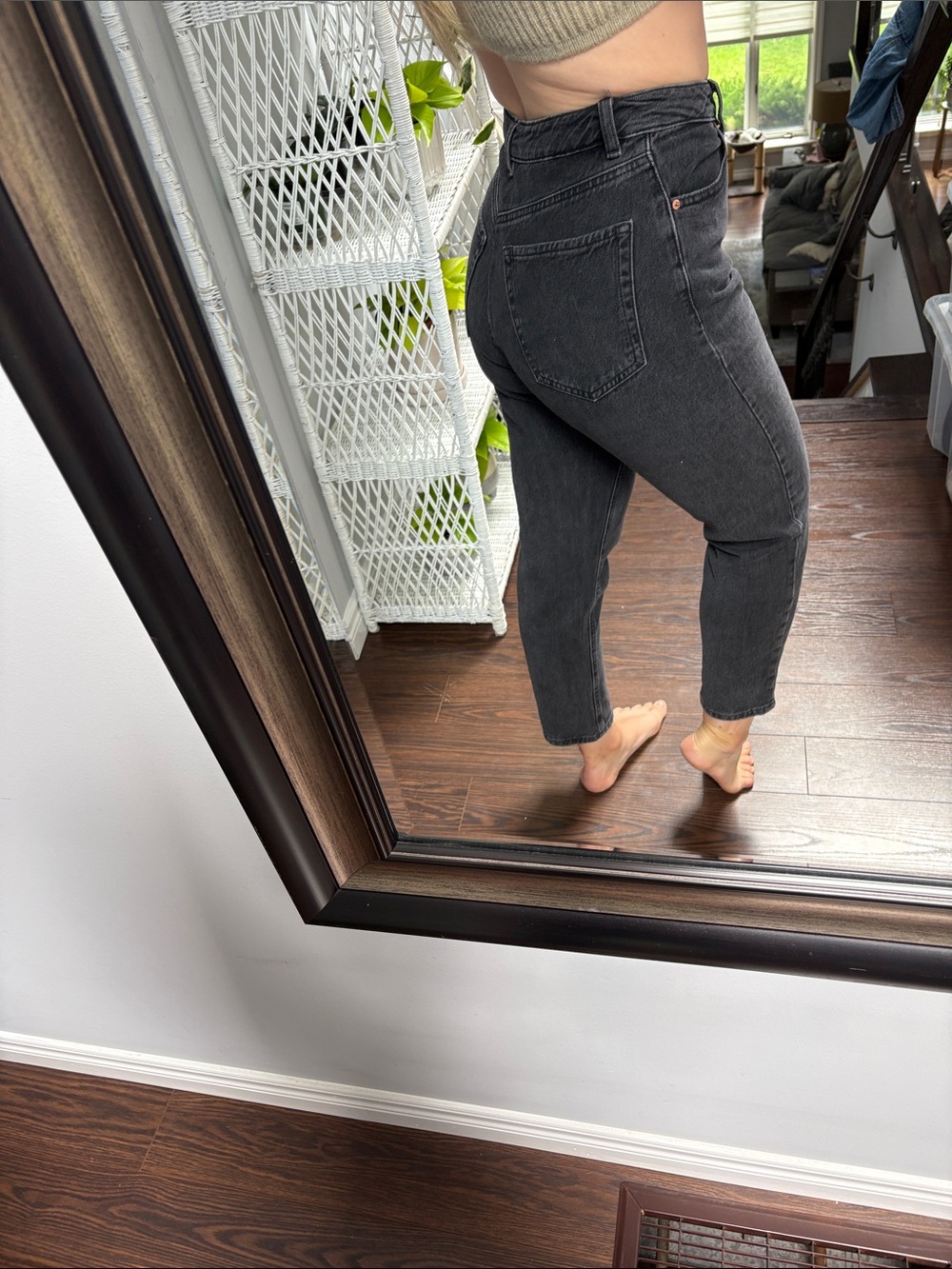 Dynamite Washed Black Boyfriend Jeans